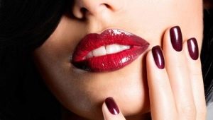 Mga ideya para sa kuko polish burgundy gel barnisan