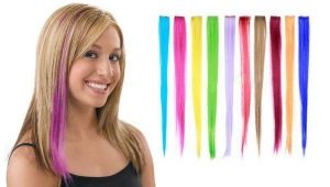Paano pumili ng mga kulay na hibla sa mga hairpins?