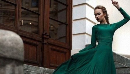 Dresses na may mahabang sleeves - para sa isang maingat na hitsura