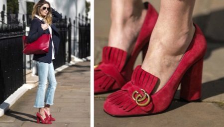 Mga sapatos na suede