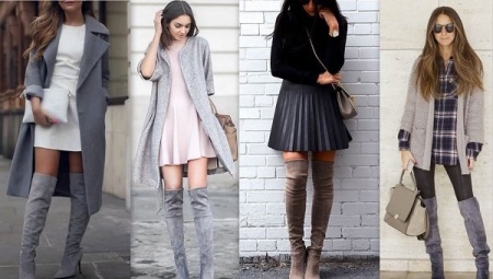 Grey Suede Boots