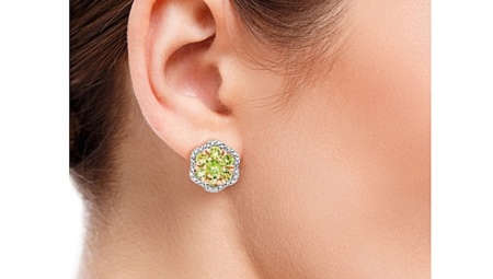 Chrysolite na hikaw