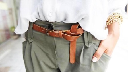 Leather belts ng kababaihan