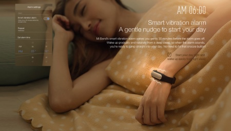 Fitness pulseras na may isang smart alarm clock