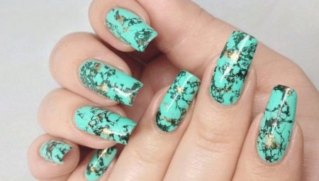 Manicure sa itim at turkesa kulay: kagandahan at istilo