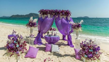 Mga kagiliw-giliw na ideya para sa pagpapaganda ng kasal sa kulay ng lilac