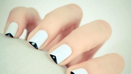 Mga tampok ng itim at puting French manicure