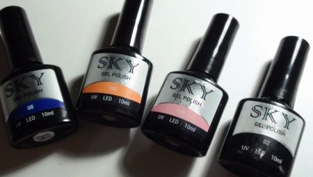 Mga tampok at palette ng shades gel Sky