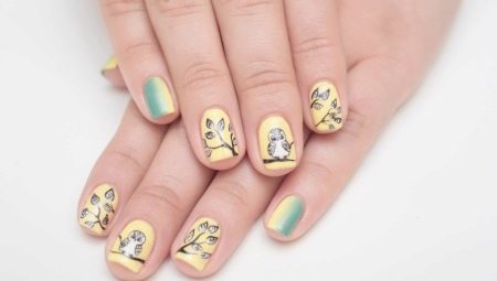 Mga naka-istilong disenyo ng mga ideya na manicure sa mga owel