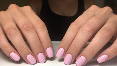 Monotone manicure options for short nails