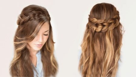 Sample hairstyles sa paaralan sa 5 minuto ng mahabang buhok