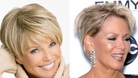 Maikling haircuts na hindi nangangailangan ng estilo, para sa mga kababaihan pagkatapos ng 40 taon