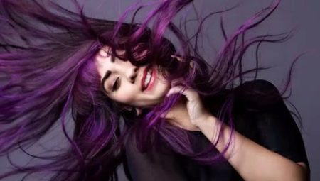 Purple hair: a combination of tones and tips on applying paint