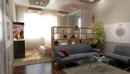 Mga pagpipilian sa disenyo para sa bedroom na living room 18 square meters. m
