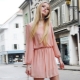 Peach dress - for a gentle look