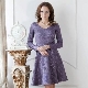 Dress with a semi-sun skirt - coquettish notes in the image