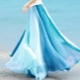 Chiffon skirt to the floor