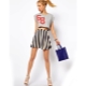 Striped skirt - easy silhouette correction and a spectacular print