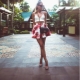High waisted top and skirt
