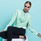 Blouse with a frill