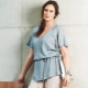 Pattern and tailoring blouse with cap sleeves