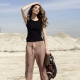 Pantalon ng babae na may nababanat
