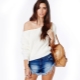 Sweaters on one shoulder