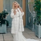 White rabbit fur coat