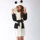 Bathrobe na may hood