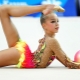 Gymnastic swimsuit with skirt