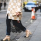 Beige and black shoes