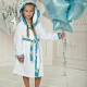 Dressing gown ng bata na may hood