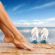 Beach shoes and other shoes for relaxing on the beach