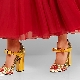 Shoes with a heel strap