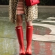 Mataas na goma boots