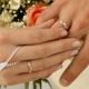 Diamond Faced Wedding Rings