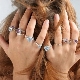 Silver ring with zirconia
