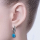Earrings with opal