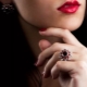 Ring with pomegranate