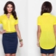 Pattern blouse na may maikling sleeves