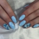 Blue manicure: naka-istilong disenyo at fashion trend
