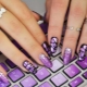 Mga ideya para sa disenyo ng lilac manicure