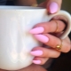 Mga Ideya ng Pink Matte Manicure Design