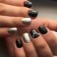 Paano gumawa ng isang manicure sa itim na may pilak?