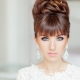 Mga magagandang hairstyles sa kasal para sa daluyan ng buhok na may bangs