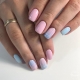 Pink-blue manicure: mga tampok at orihinal na mga ideya