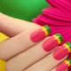 Bright and original summer French manicure