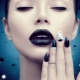 Black and white manicure na may gel polish