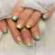Ang disenyo ng French manicure sa maliliwanag na kulay