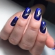 Manicure cat eye sa blue shades
